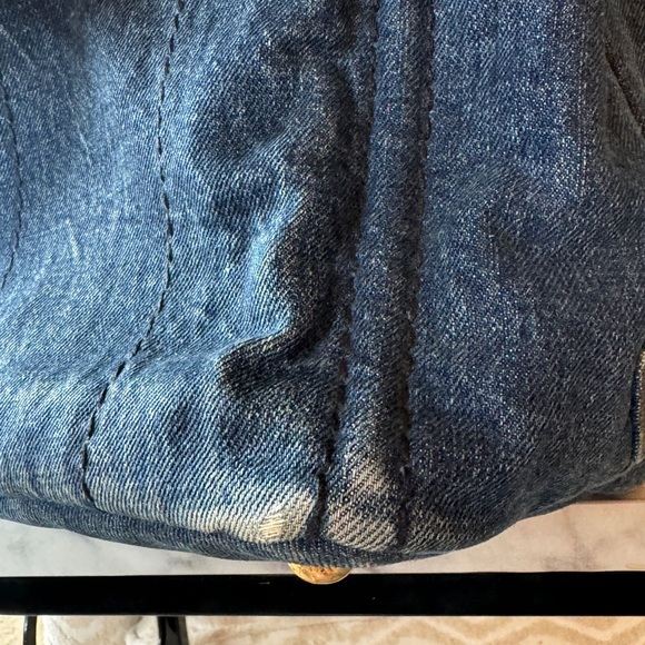 Prada Canapa DENIM Tote Bag Sz 11.5 L x 7.5 H AUTHENTIC,COA done - Picture 6 of 15